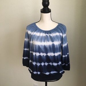 Chaps women Striped 3/4 Sleeve Top Size Medium